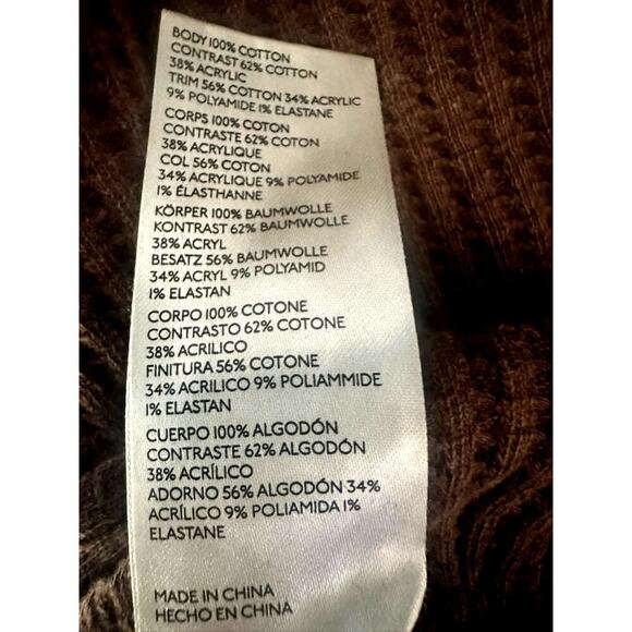 Free People - Tribal Beige/Brown Collared Top - S - Picture 3 of 4